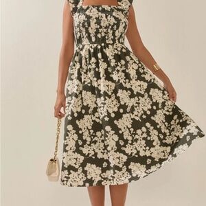 Francesca’s Smocked Tiered Midi Dress